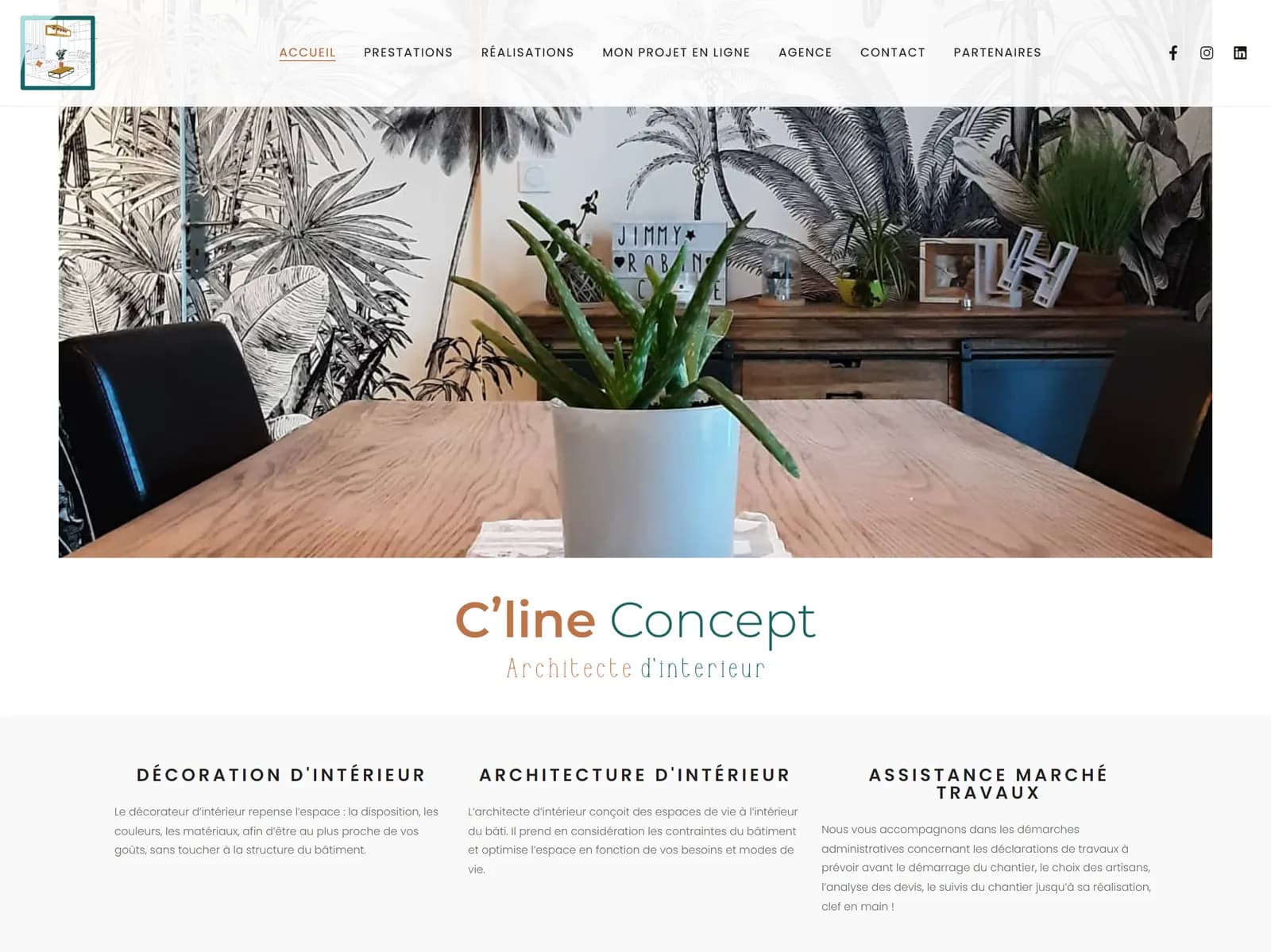 Aperçu du site C'line Concept
