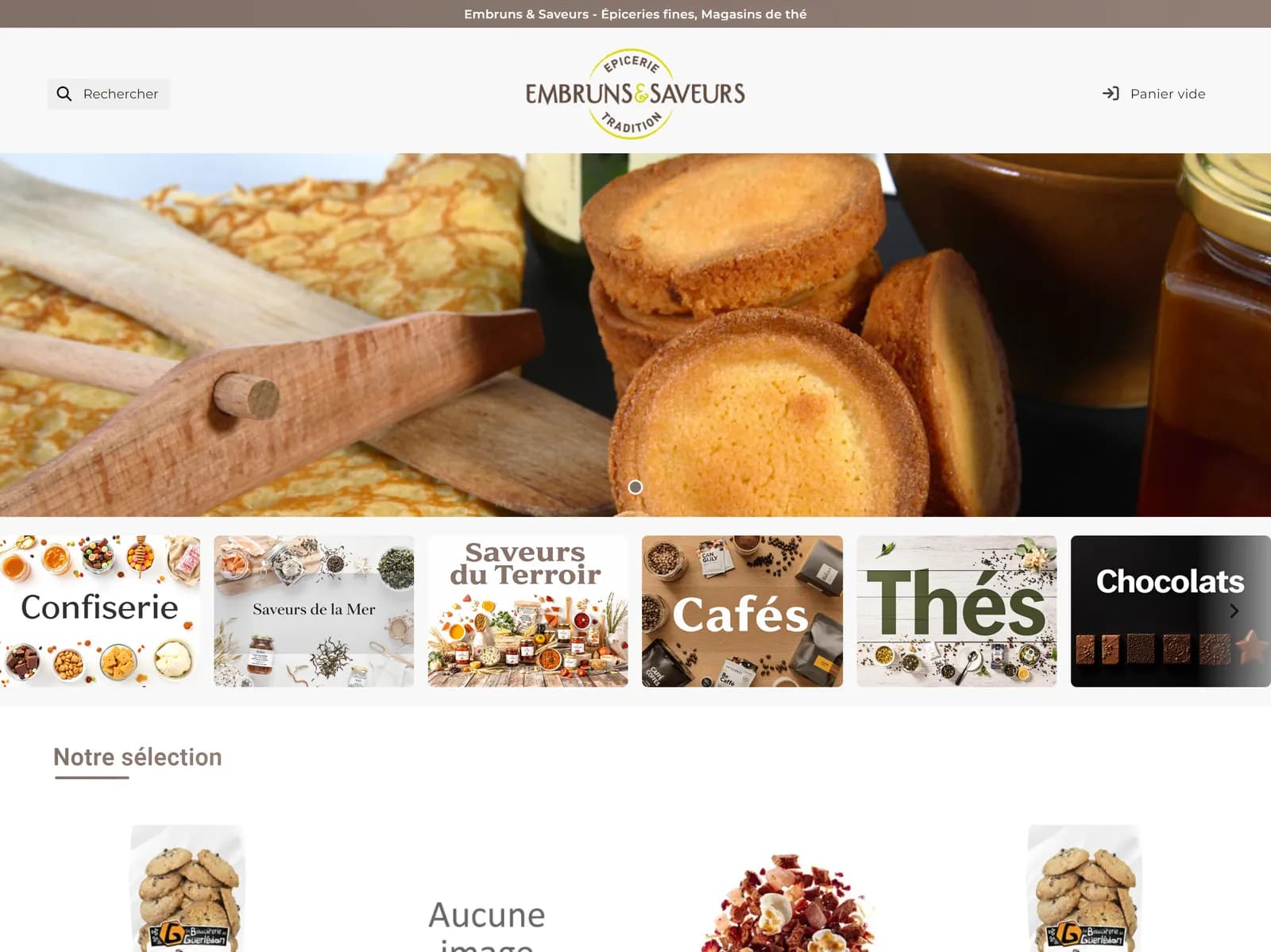 Aperçu du site Embruns & Saveurs
