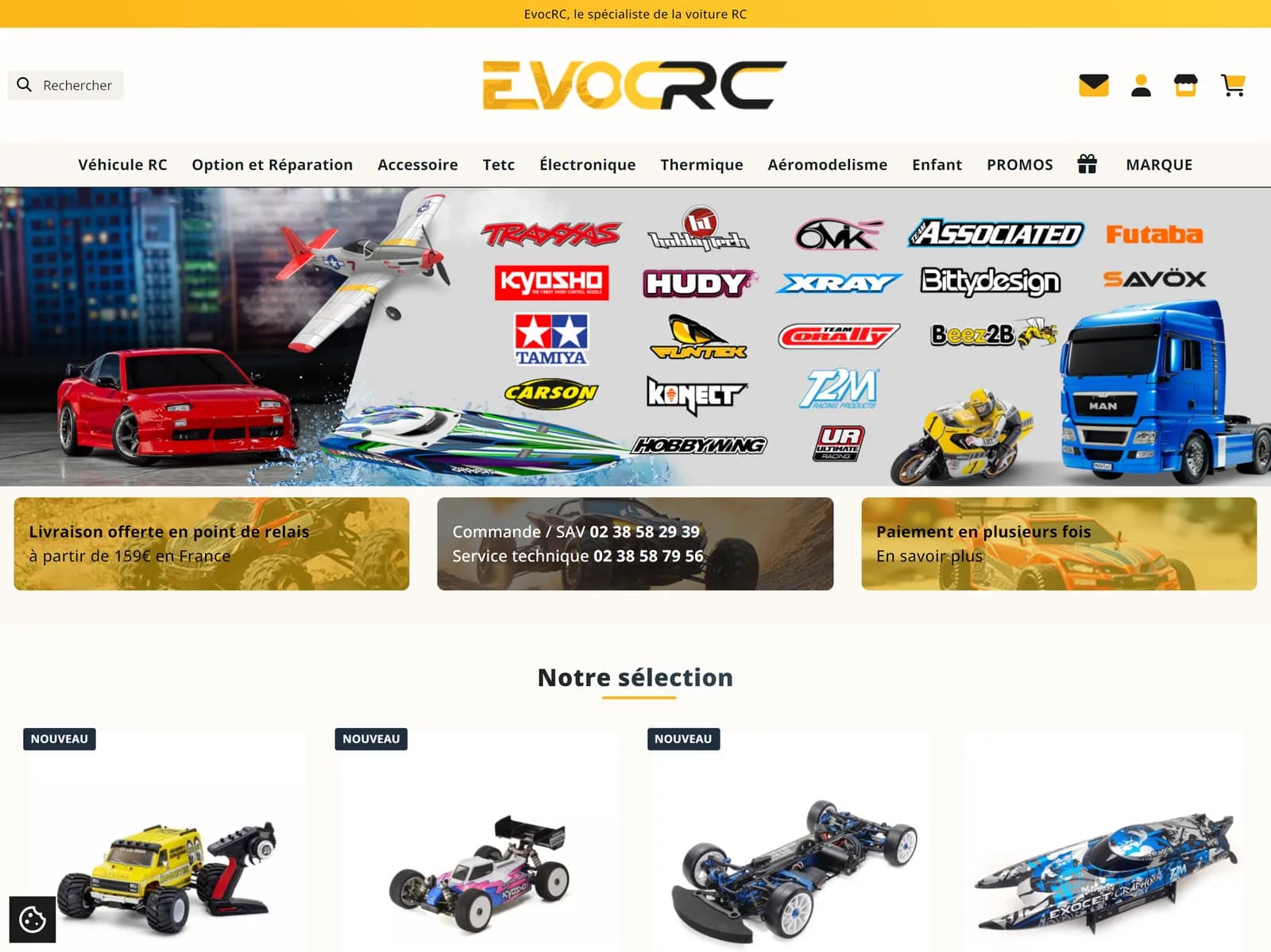 Aperçu du site EvoC RC