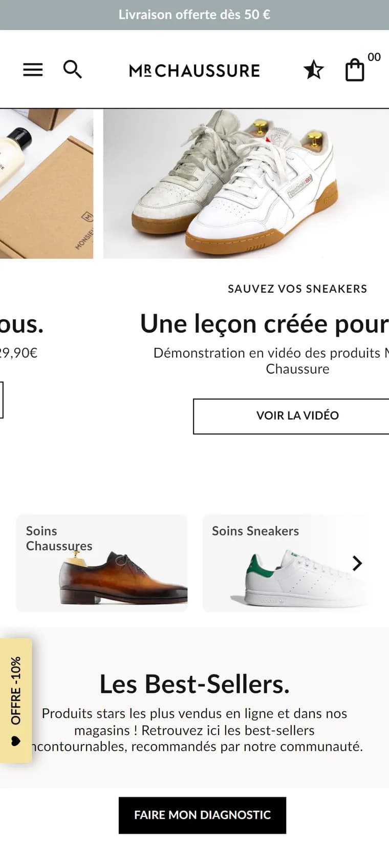 Monsieur Chaussure — version mobile