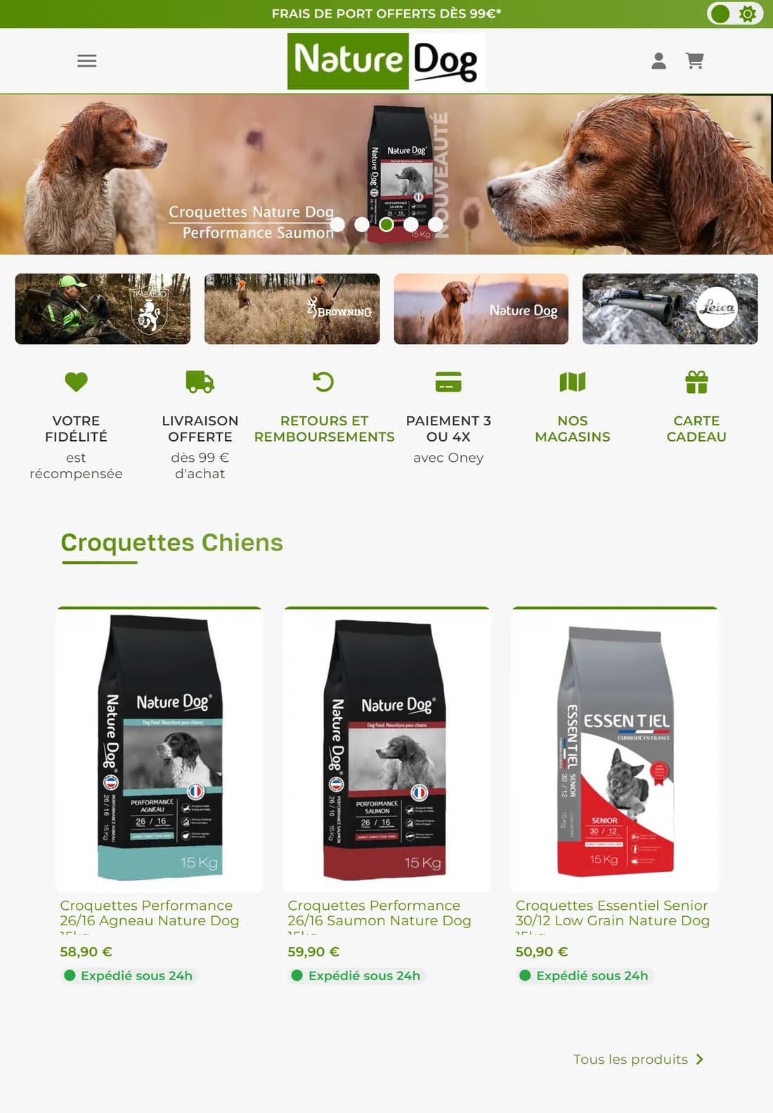 Nature Dog — version tablette